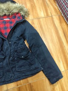 Hollister rare fur hooded jacket