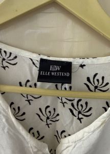 Stylish White and Black Kurta