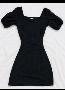 black mini dress