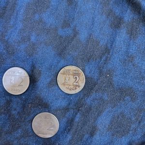 2 Ruppee Coins Cross Coin & Commonwealth Game Logo