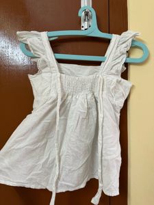 Cute White Top with Pink Bows