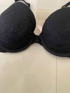 Black Lace Padded Bra