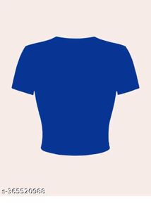 Trendy Blue Crop Top