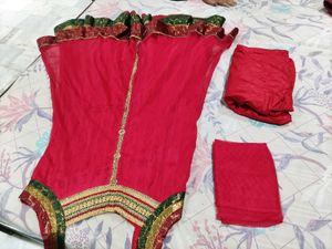 Elegant Red Kurta Set with Dupatta