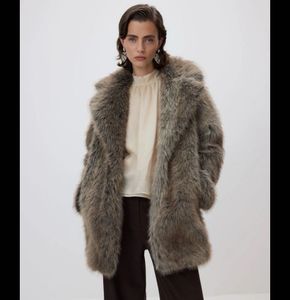 size S to L Chic Faux Fur Winter Coat
