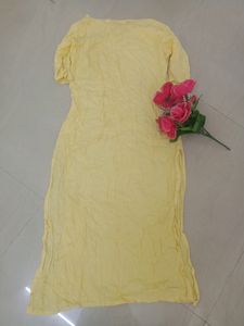Hautecurry Brand Kurta With Embroidery On Neck