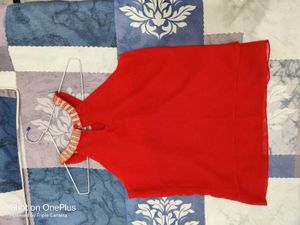 Chic Red Layered Halter neck Top ♥️