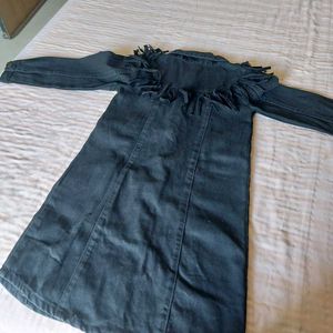 Denim Fringe Dress