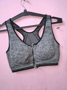 Zipper Sports Bra