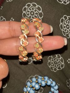 Charming Heart Stone Bangles Set
