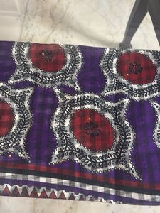 Beautiful Printed Purple Saree