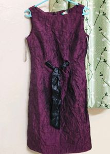 Elegant Purple Textured Dress