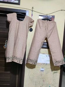Designer Cotton Kurta and Palazzo Set