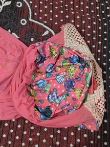 Pink Sheer Layered Tunic