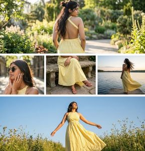 Cute Yellow Gingham Sundress