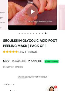 SeoulSkin Glycolic Acid Foot Mask Pack