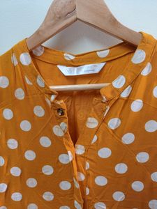 Mustard Dots Kurti 42to44 Bist