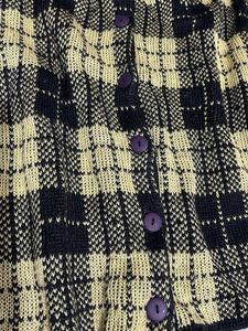 Plaid Knit Cardigan