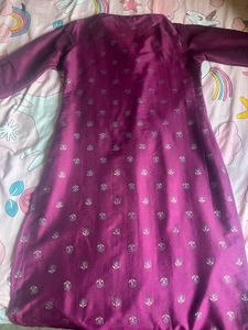 Maroon Floral Kurti