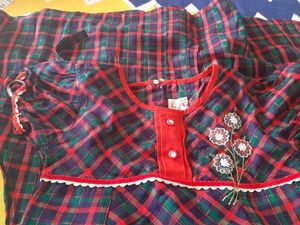 Girls dress - multicoloured checks. Age 10-13
