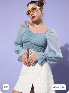 TWENTY DRESSES cute powder blue crop top