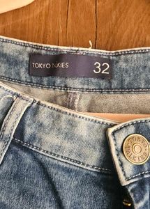 Blue Star Print Denim Jeans