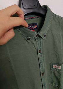 Us Polo 🔥Men's Green Casual Button-Down Shirt
