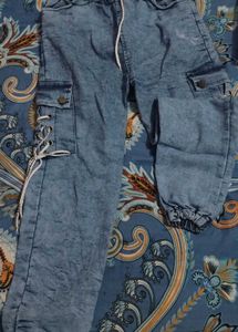 Stylish Acid Wash Cargo Pants