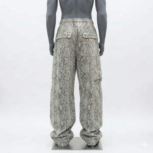 ZARA Snakeskin Print Wide Leg Pants