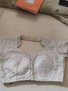 Embroidered Silver Blouse