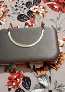 Elegant Grey Clutch Purse