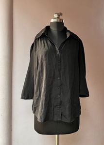 Black Button-Down Shirt