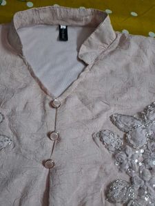 Elegant Pink Kurta with Embellishments