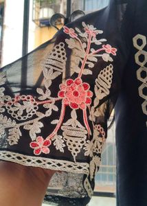 Embroidered Black Kurta