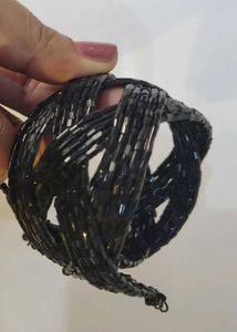 Stylish Black Beaded Bracelet