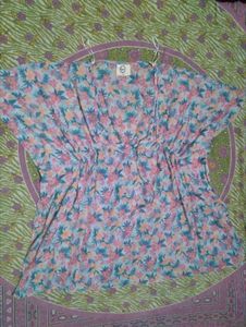 Floral Print Kaftan Top
