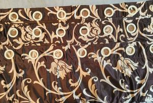 DISCOUNT:3 Pcs FLORAL PRINT SILK CURTAINS