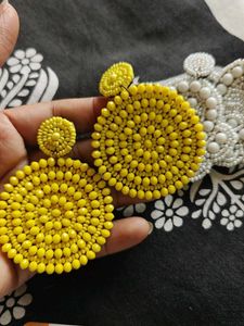 Beaded Statement Earrings Set