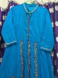 Beautiful Blue Embroidered gown