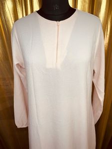 Elegant Pink Maxi Dress Abaya