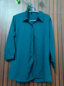 Teal Button-Up Shirt