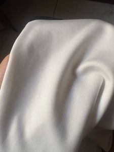 2 White Ribbed Square Neck T-Shirt