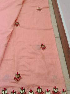 Elegant Embroidered Saree Dola Silk