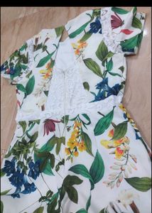 Floral Print coord set with Lace Detail