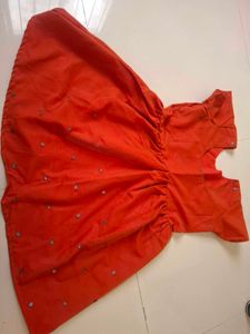 Beautiful Orange Ethnic frock