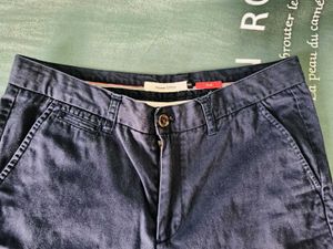 Men's Navy Blue Slim Fit Chinos