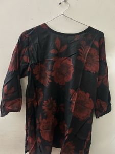 Embellished Floral Kurta Top