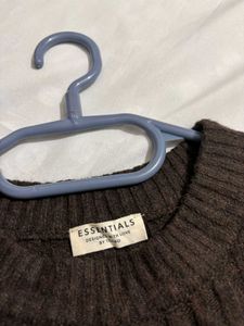 Y2K Brown Ribbed Knitted Vest