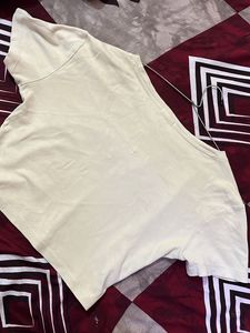 Cream Crew Neck T-Shirt