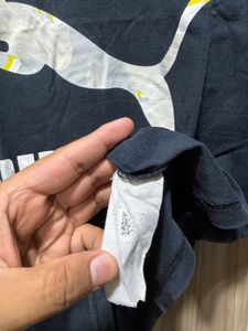Puma Navy Blue Crew Neck Graphic T-Shirt